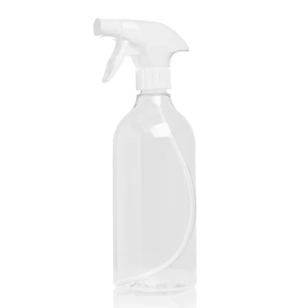 Durchsichtige Sprühflasche, ideal für die nachhaltige Reinigung und das Nachfüllen von Konzentraten.