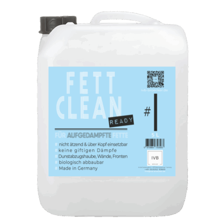 5L Fett Clean Ready Nachfüllkanister – Starker Fettlöser für Dunstabzugshaube Filter und Oberflächen.