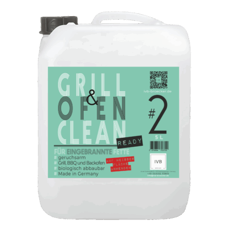 Grill & Ofen Clean ready im 5-Liter-Nachfüllkanister – perfekter Backofenreiniger für die Grillsaison und Backofensaison, einfach nachzufüllen in Sprühflaschen oder Drucksprüher.