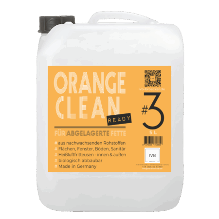 Orange Clean Allzweckreiniger im 5-Liter-Nachfüllkanister – umweltfreundlich und vielseitig für Fensterreinigung, Sanitärreinigung, Küchenreinigung und mehr.