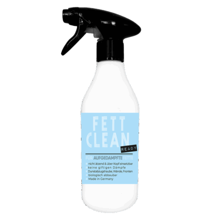 Fett Clean ready – Starker Fettlöser für Dunstabzugshauben und aufgedampfte Fette.