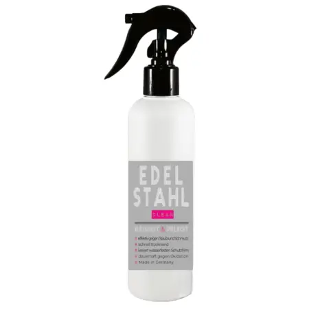 Edelstahlpflege in 250 ml Flasche – streifenfreie Reinigung und Politur für Küche, Grill und Dunstabzugshaube