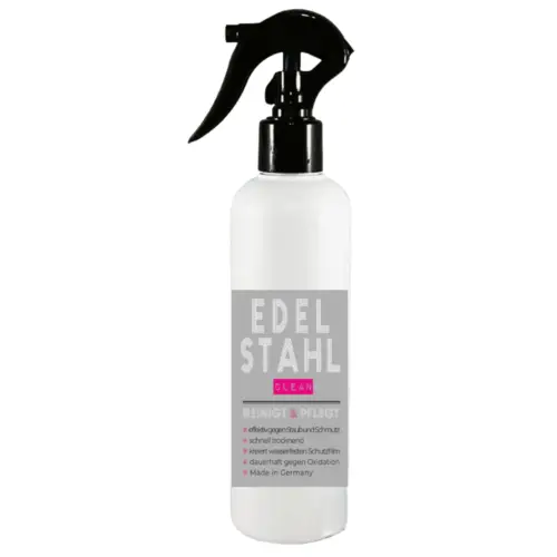 Edelstahlpflege in 250 ml Flasche – streifenfreie Reinigung und Politur für Küche, Grill und Dunstabzugshaube